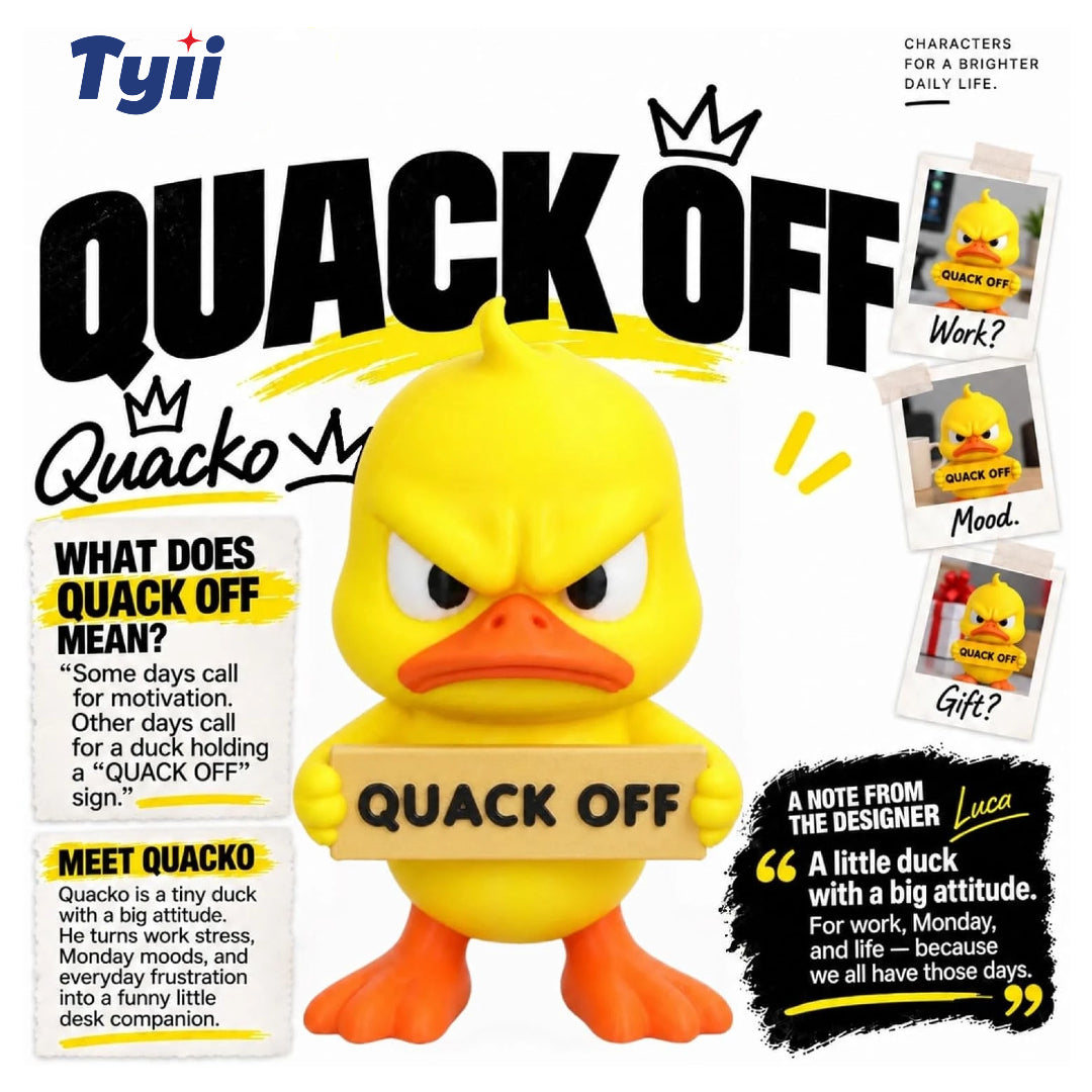 Funny Angry Duck Figurine