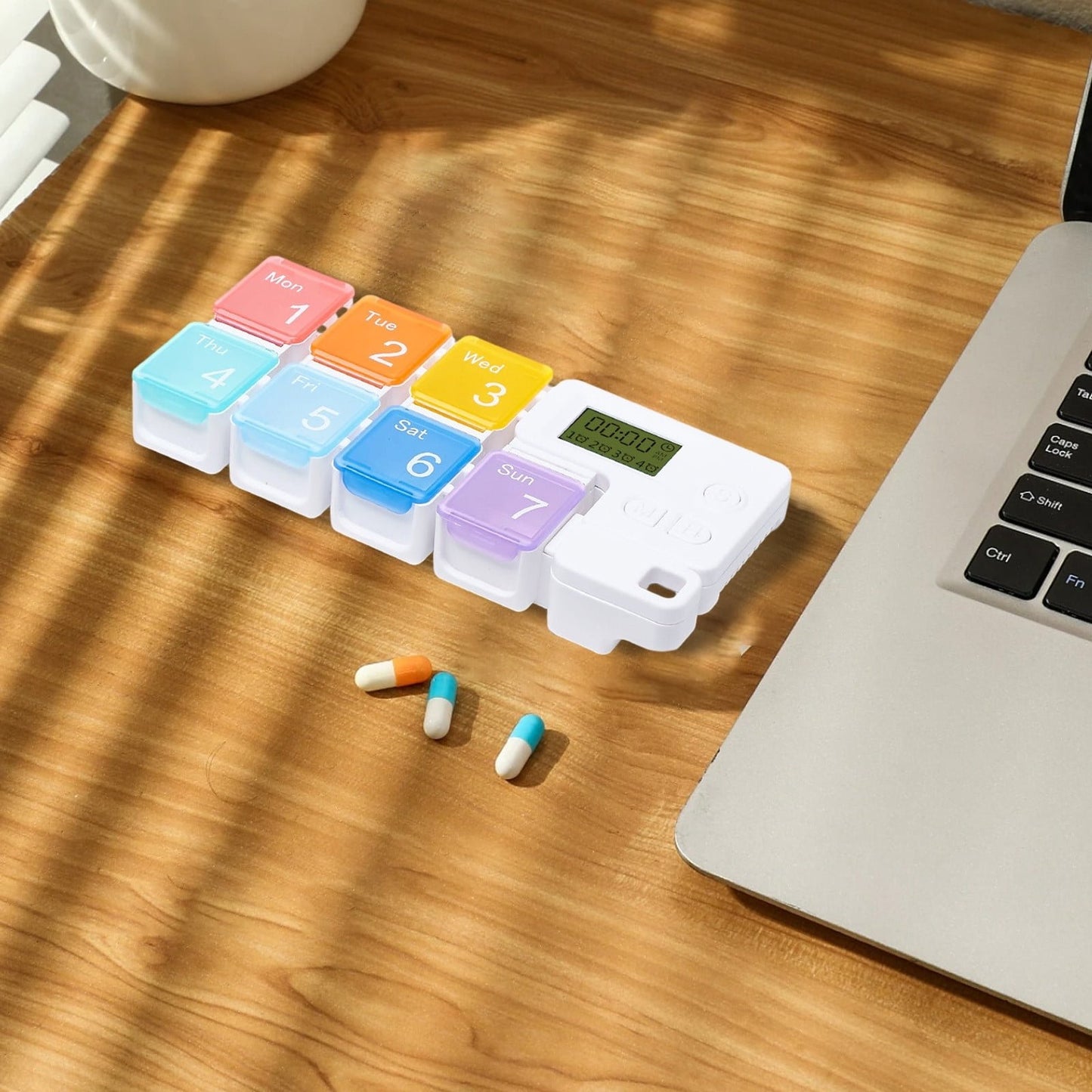 7-Day Pill Organizer with Alarm Reminder