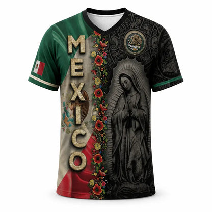 🇲🇽✨ MEN'S MEXICO OUR LADY OF GUADALUPE V-NECK SHIRT