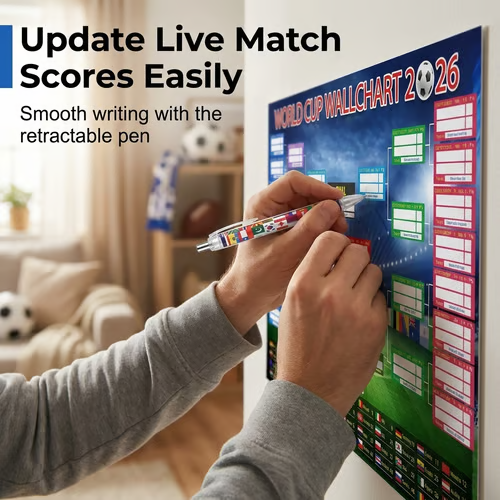 ⚽🏆 Ultimate 2026 Soccer Fan Wall Chart Kit – 2 Jumbo Posters (23.6" x 35.4" Each), Marker Pen & Mounting Strips 🎁