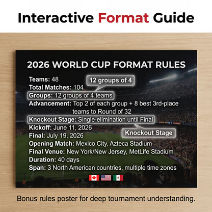 ⚽🏆 Ultimate 2026 Soccer Fan Wall Chart Kit – 2 Jumbo Posters (23.6" x 35.4" Each), Marker Pen & Mounting Strips 🎁