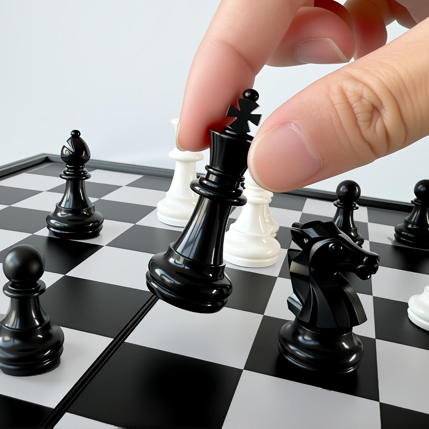 Travel Chess Set for Adults and Kids, Portable Folding Board Games for Family