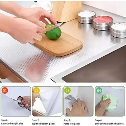 👨‍🍳🔥Kitchen Wallpaper Oil Proof Sticker Aluminum Foil Backsplash Self
