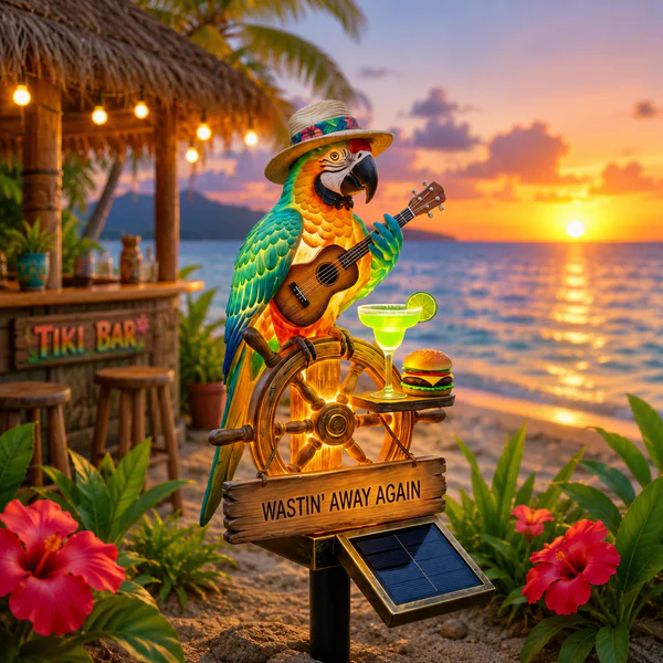 🔥Last Day 49% OFF🔥 - 🌴 Solar-Powered Parrot Garden Light