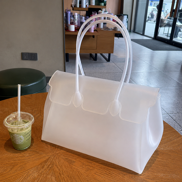 👜Transparent Jelly Shoulder Bag – Waterproof TPU Beach Tote & Crossbody Purse
