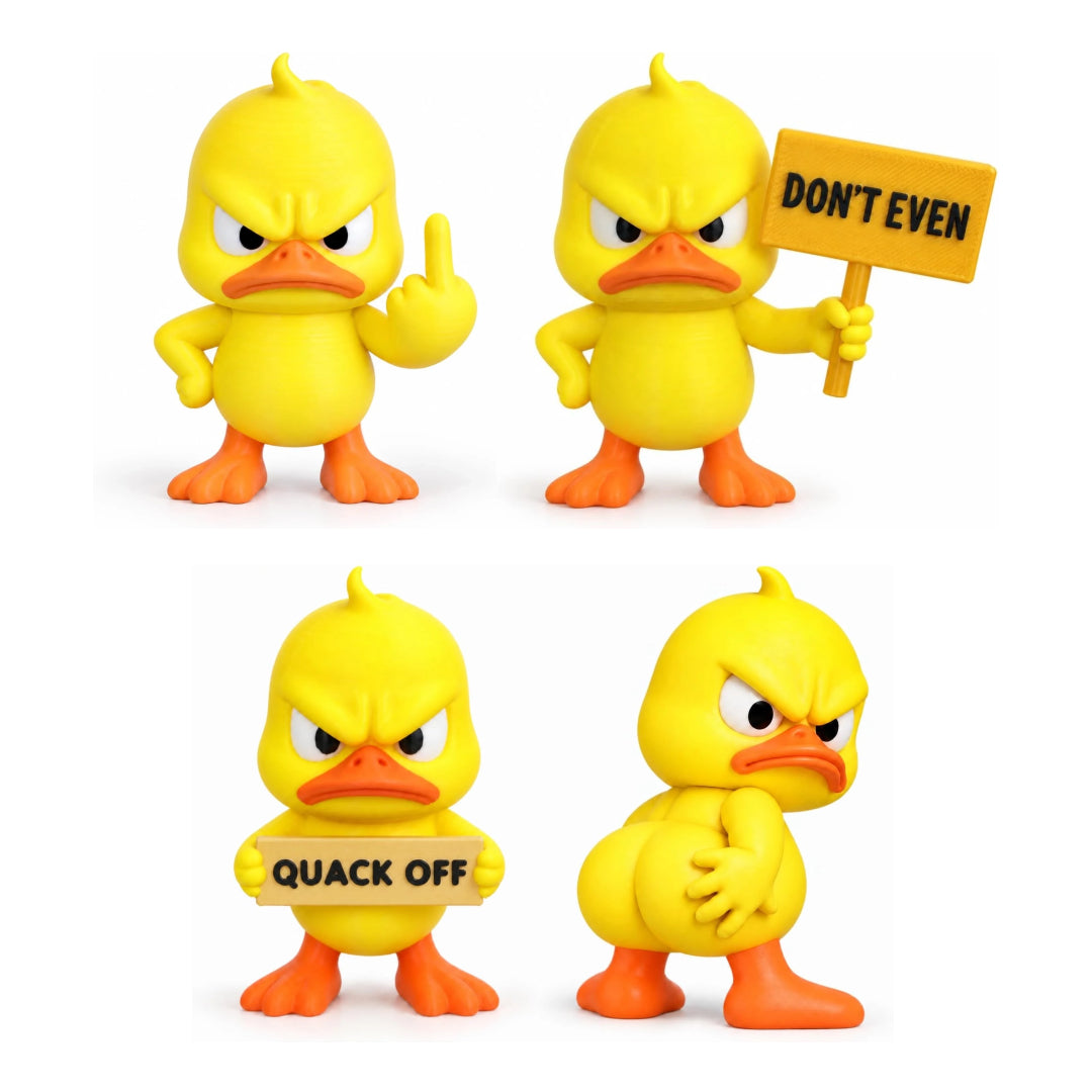 Funny Angry Duck Figurine