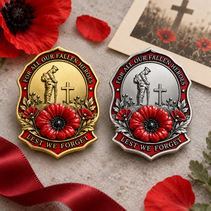 ✨Limited Edition Red Poppy Remembrance Brooch – For All Our Fallen Heroes