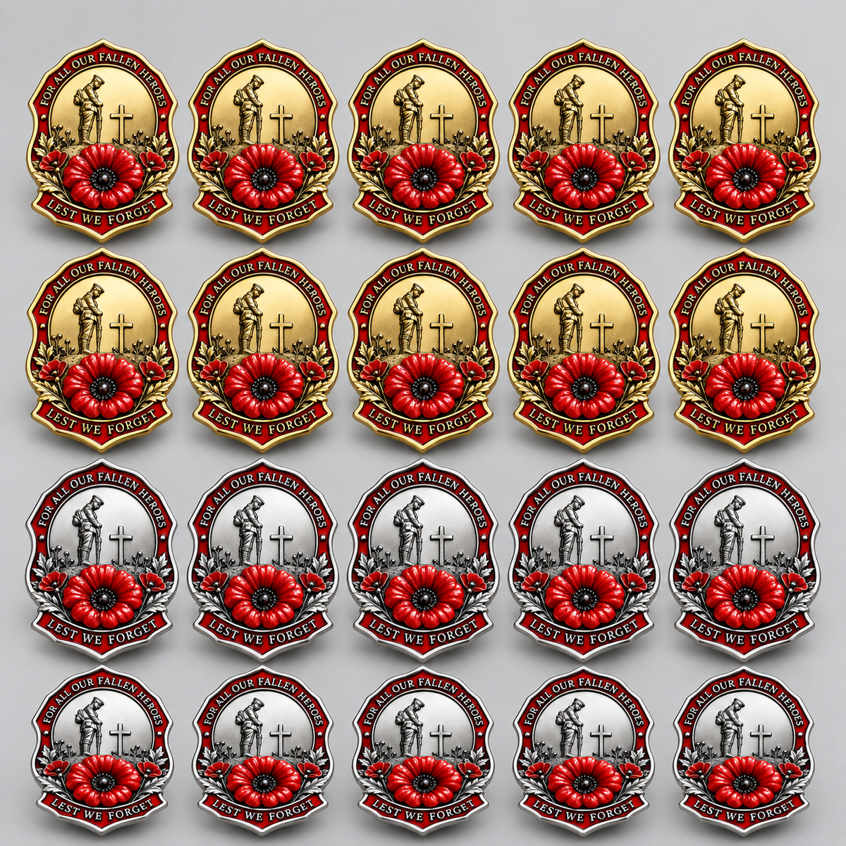 ✨Limited Edition Red Poppy Remembrance Brooch – For All Our Fallen Heroes
