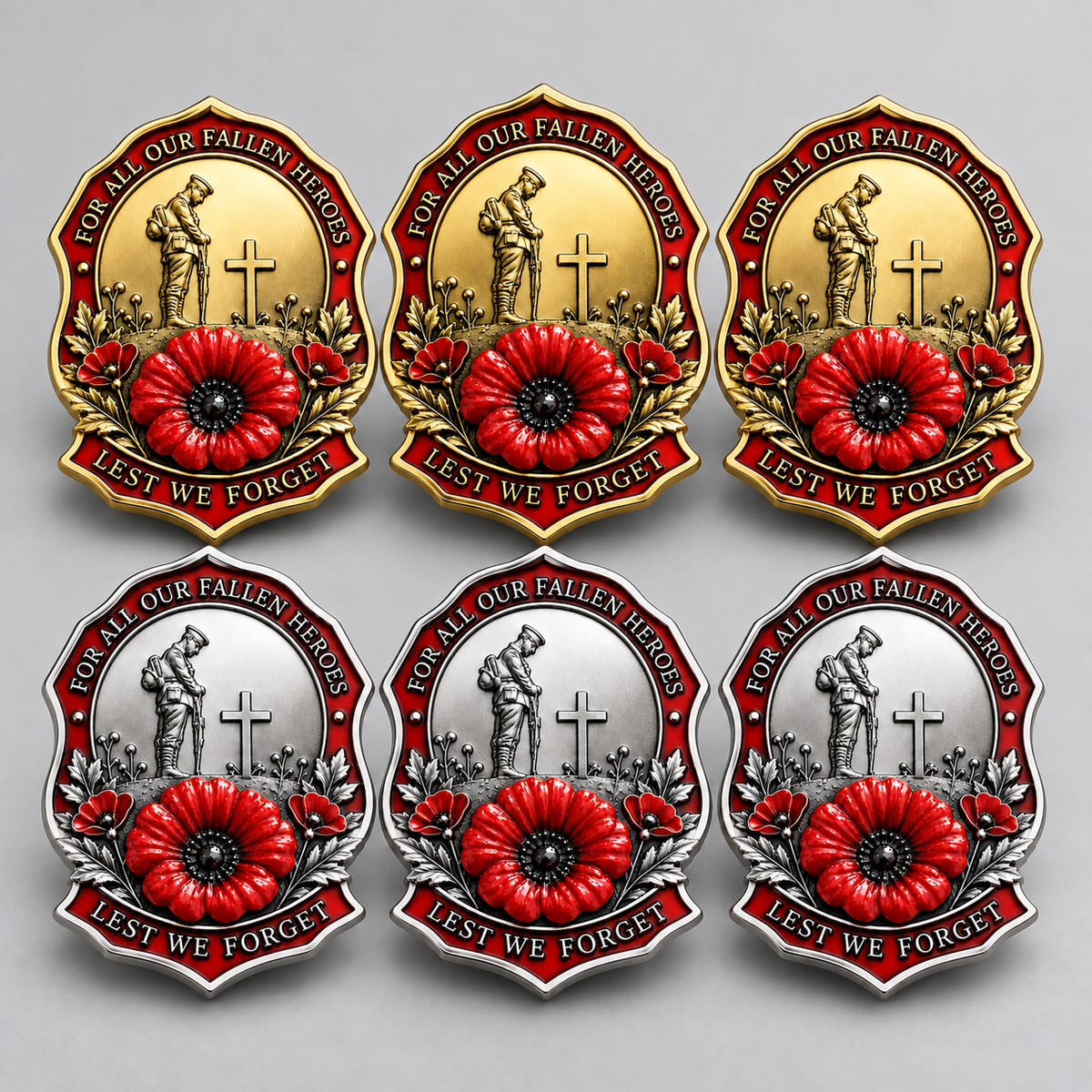 ✨Limited Edition Red Poppy Remembrance Brooch – For All Our Fallen Heroes