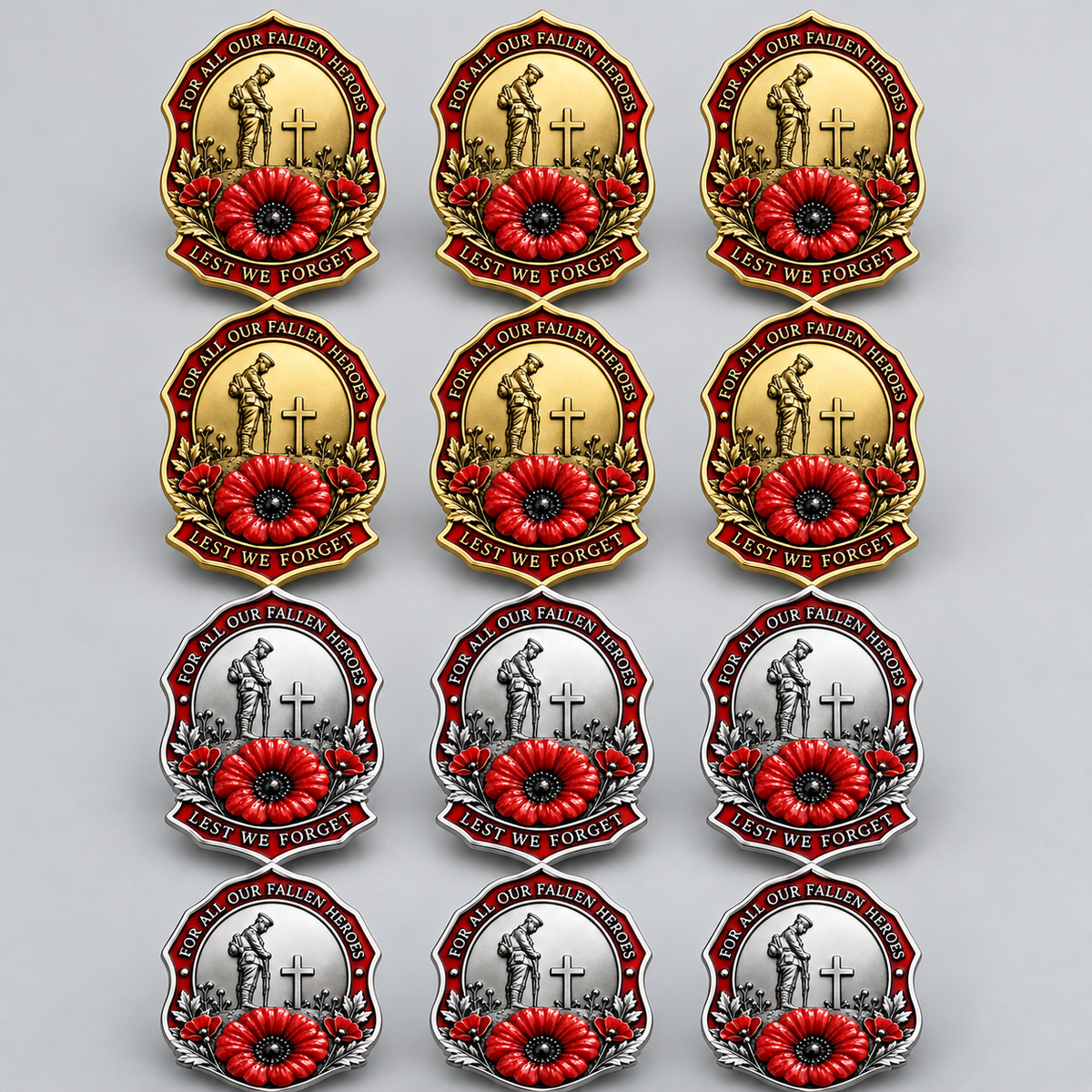 ✨Limited Edition Red Poppy Remembrance Brooch – For All Our Fallen Heroes