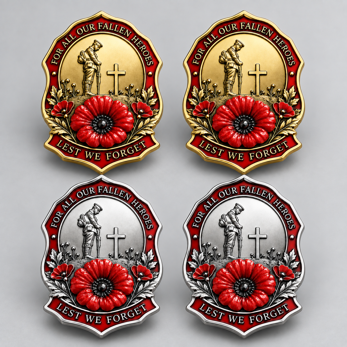 ✨Limited Edition Red Poppy Remembrance Brooch – For All Our Fallen Heroes