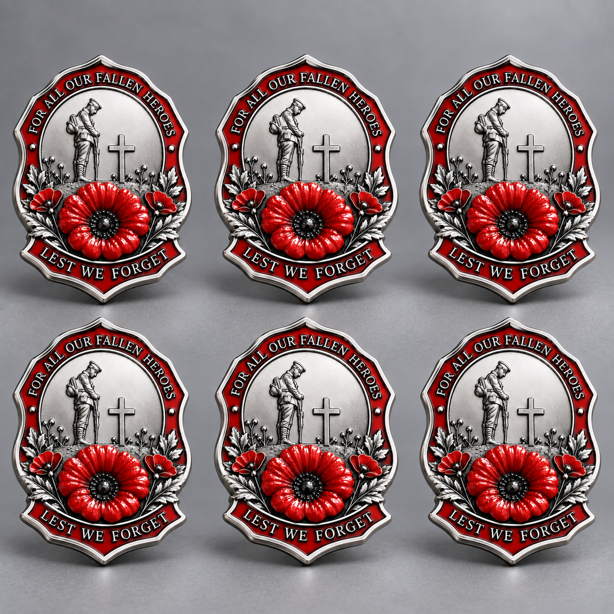 ✨Limited Edition Red Poppy Remembrance Brooch – For All Our Fallen Heroes