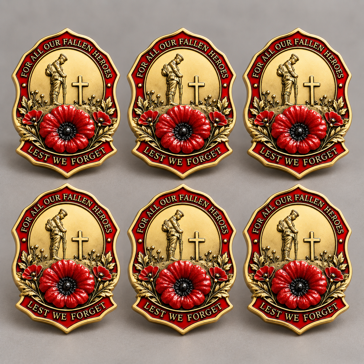 ✨Limited Edition Red Poppy Remembrance Brooch – For All Our Fallen Heroes