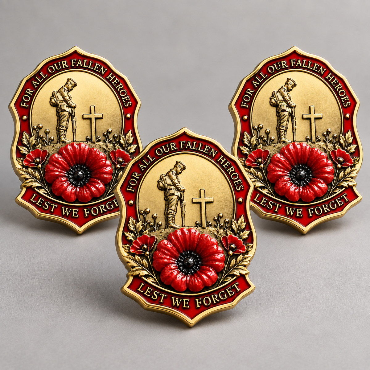 ✨Limited Edition Red Poppy Remembrance Brooch – For All Our Fallen Heroes