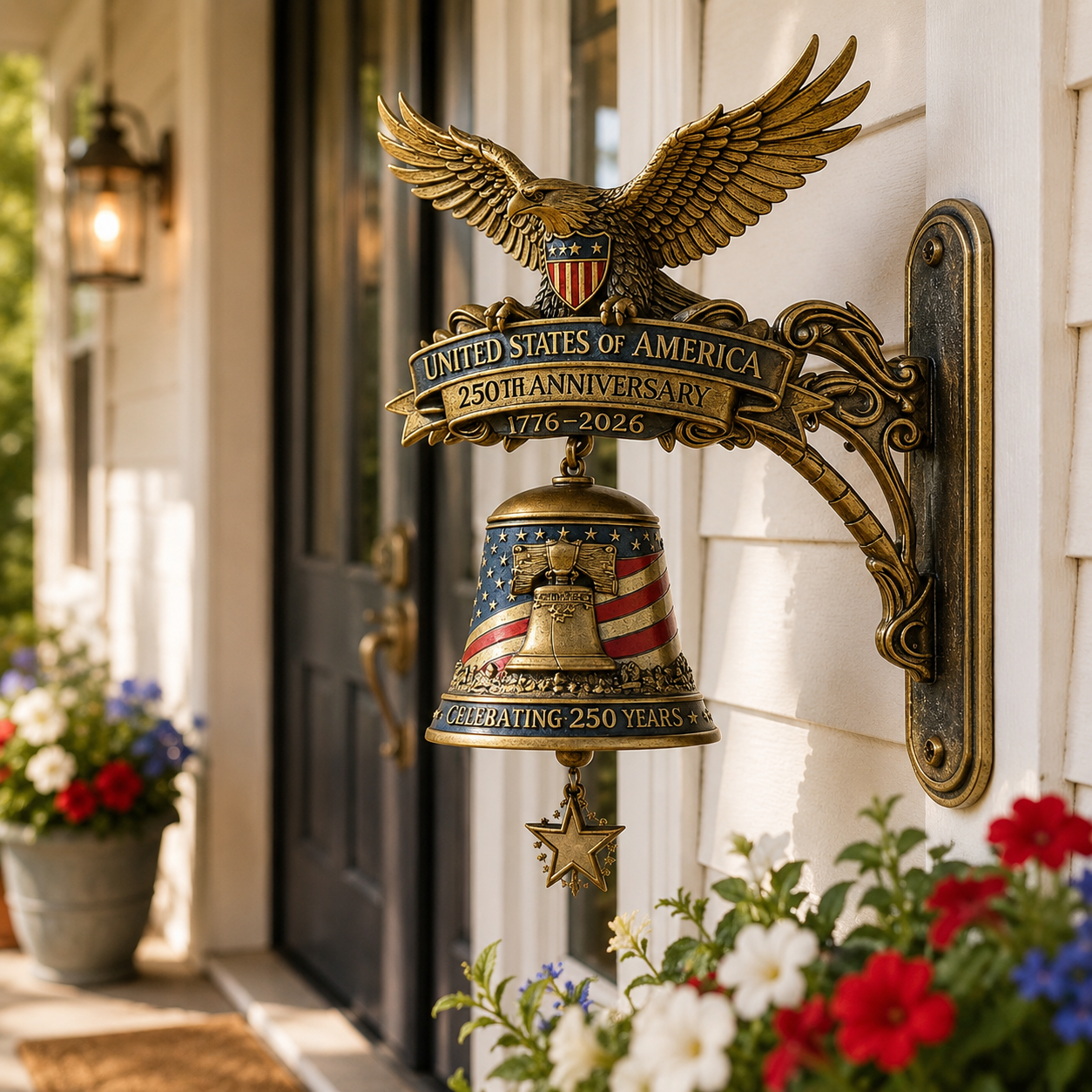 🦅USA 250th Anniversary Patriotic Eagle Wall Bell