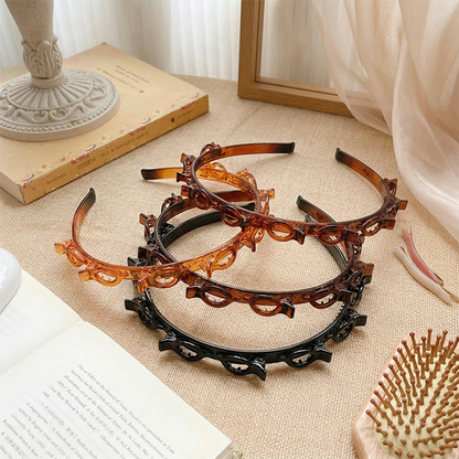 Bangs Hairstyle Hairpin Headband, Professional Weave Bangs Clip, Toothed Headband Braid Tool, Women Girls Fashion Hair Accessories