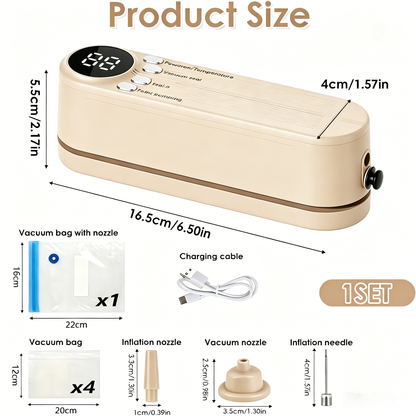 🥑✨Mini Vacuum Bag Sealer – Cordless Handheld Food Sealing Machine