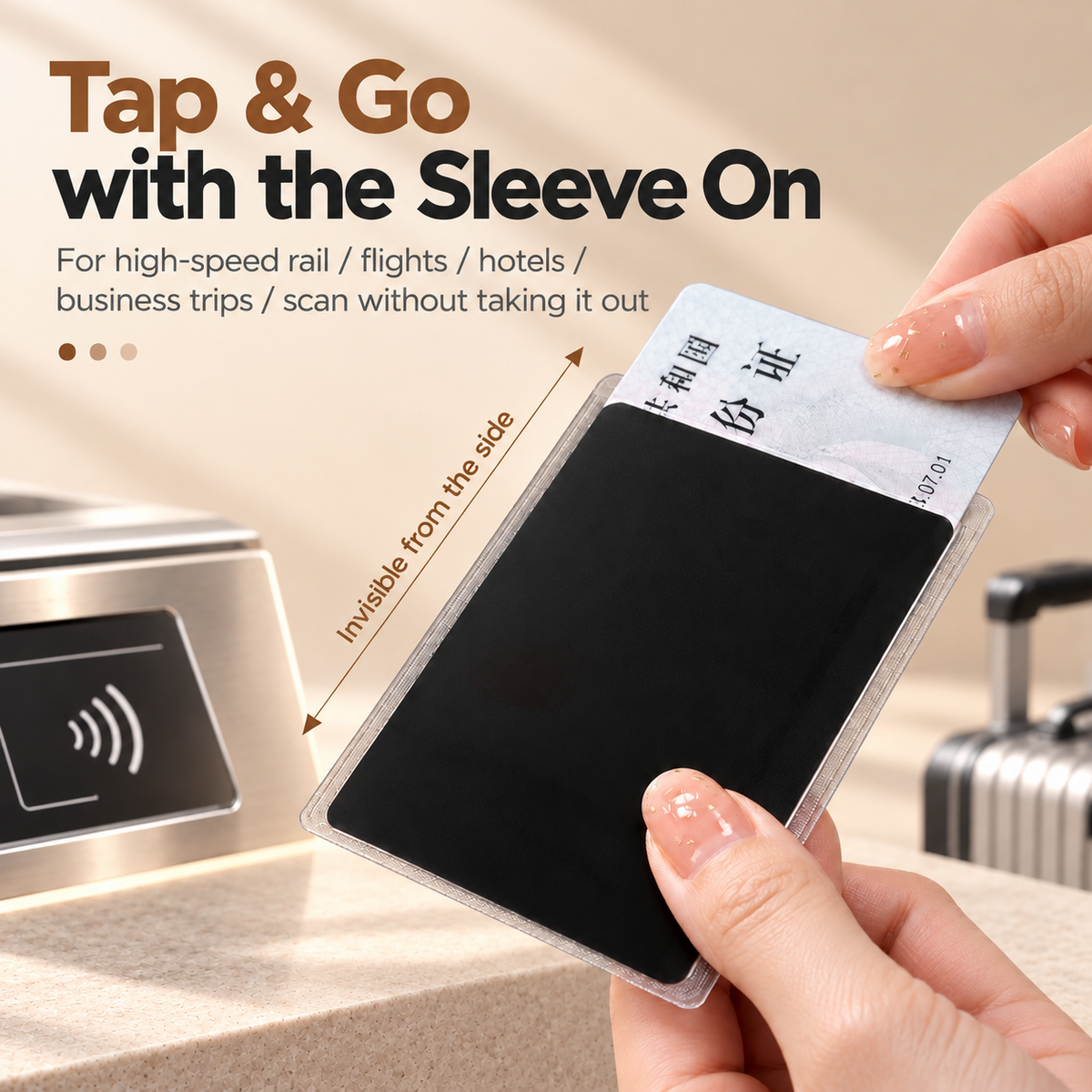 🛡️ Privacy ID Card Sleeve – Anti-Peeping Personal Information Protector for Travel & Everyday Carry