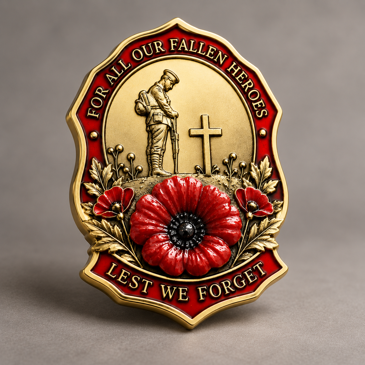 ✨Limited Edition Red Poppy Remembrance Brooch – For All Our Fallen Heroes