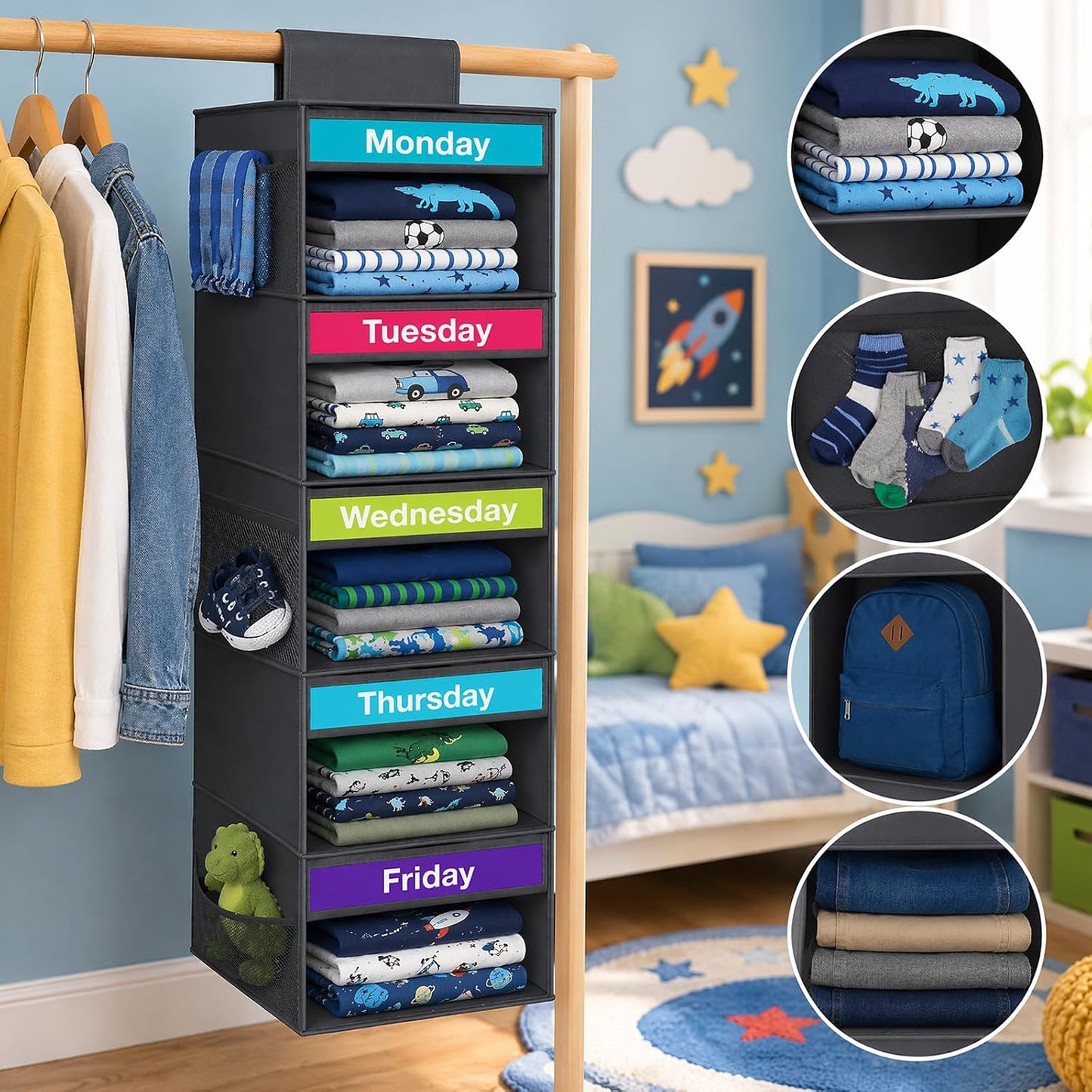 Weekly Hanging Closet Organizer