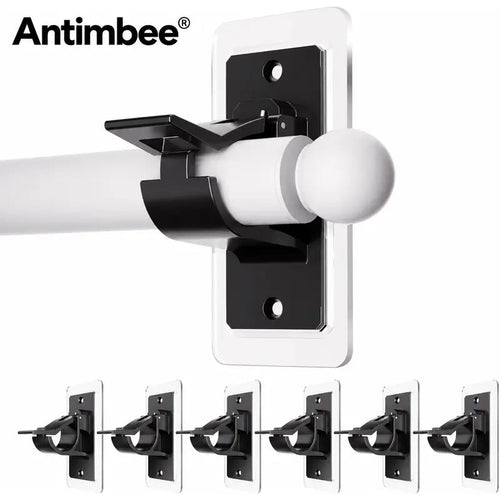 No-Drill Curtain Rod Brackets – Easy Peel & Stick, 4-Pack