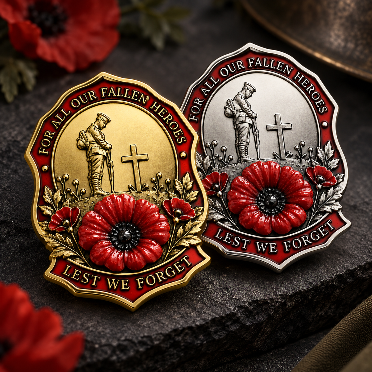✨Limited Edition Red Poppy Remembrance Brooch – For All Our Fallen Heroes