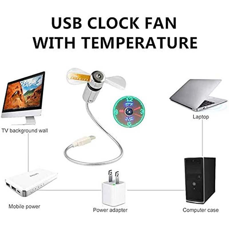 GlowBreeze - USB fan with LED clock display
