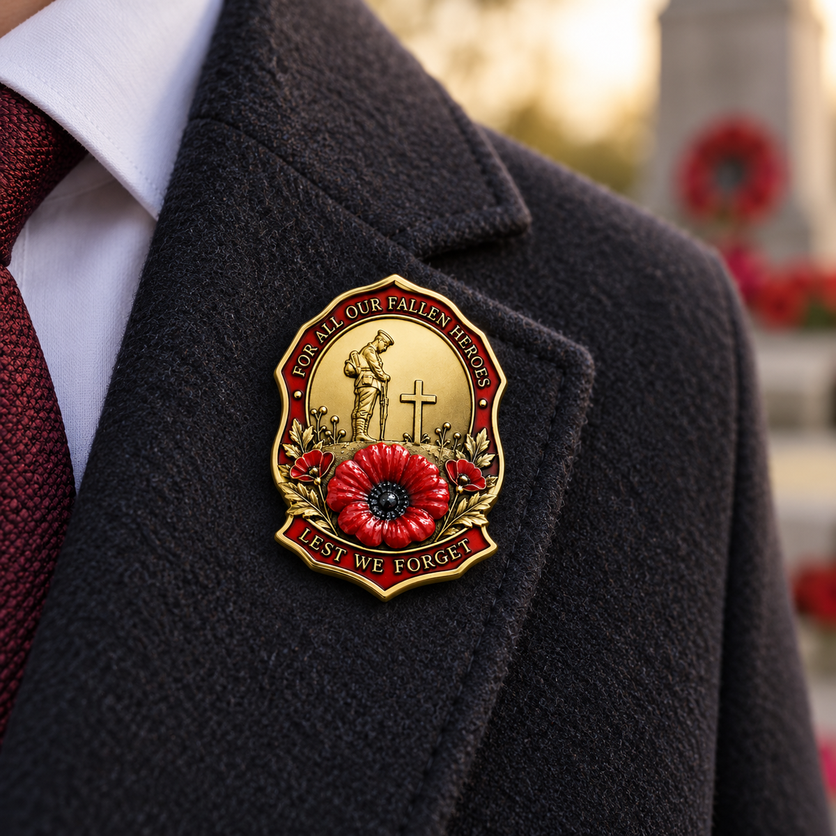 ✨Limited Edition Red Poppy Remembrance Brooch – For All Our Fallen Heroes