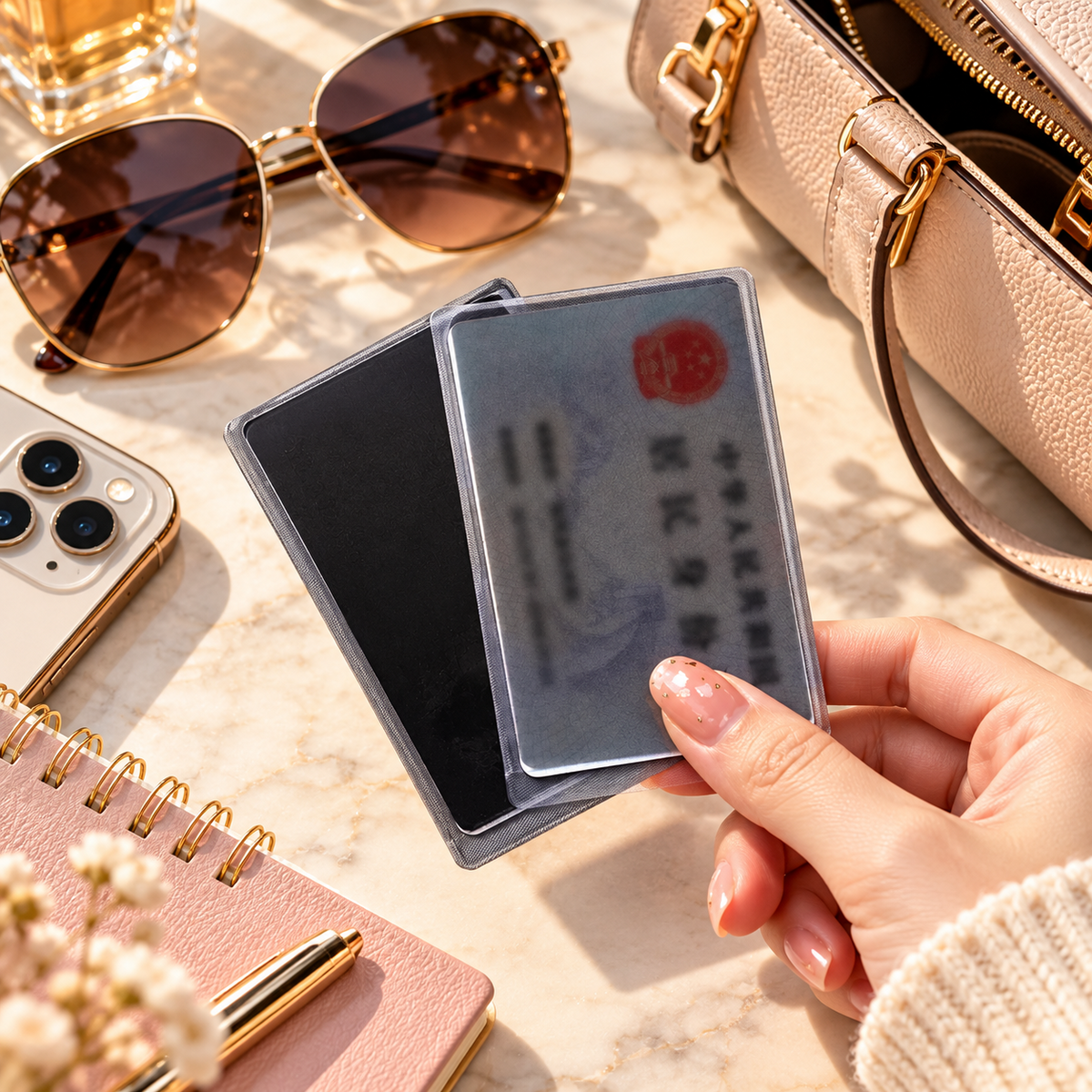🛡️ Privacy ID Card Sleeve – Anti-Peeping Personal Information Protector for Travel & Everyday Carry