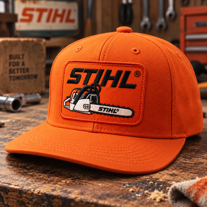 STIHL Vintage Chainsaw Patch Flat Bill Cap
