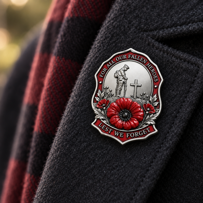 ✨Limited Edition Red Poppy Remembrance Brooch – For All Our Fallen Heroes