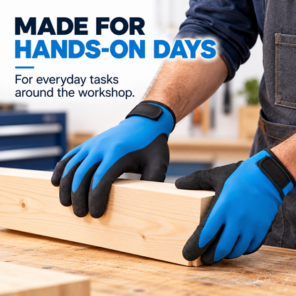🧤🔧 Adjustable Grip Work Gloves – Secure Fit for Workshop, Garden & Everyday Tasks