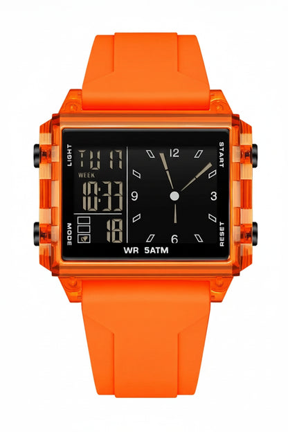 Analog-Digital Sport Watch – Waterproof, Luminous & Multi-Function