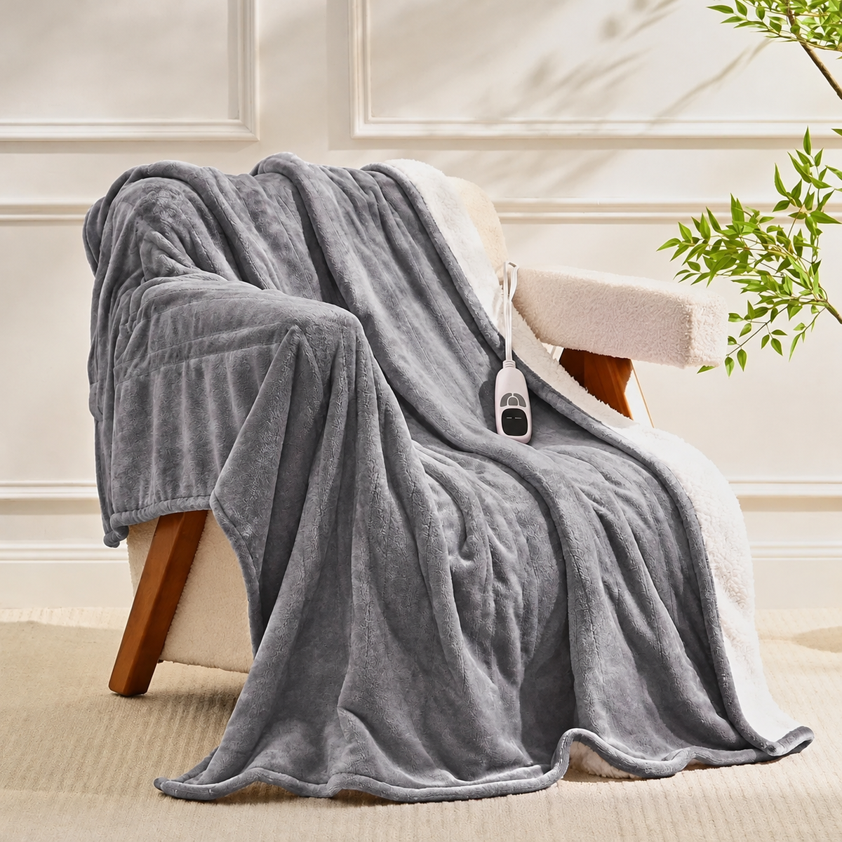 🎄 Christmas Special Offer 🎅✨Flannel electric blanket is machine washable