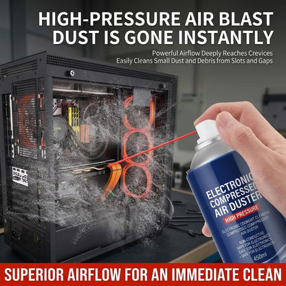 High-pressure tank for powerful dust removal agent