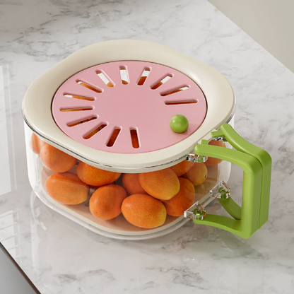 2-in-1 Sturdy Durable Compact Kitchen Colander & Storage Basket Set