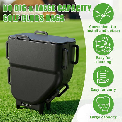 Golf Cart Ball Washer & Club Cleaner with Straps - No Drill