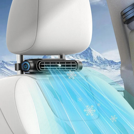 Car Fan for Driver and Passenger's Seat - Mini Portable USB Backseat Cooling Fan