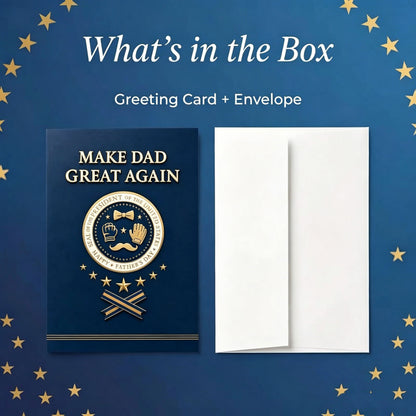 "Make Dad Great Again" Funny Talking Father's Day Card 🎙️👑