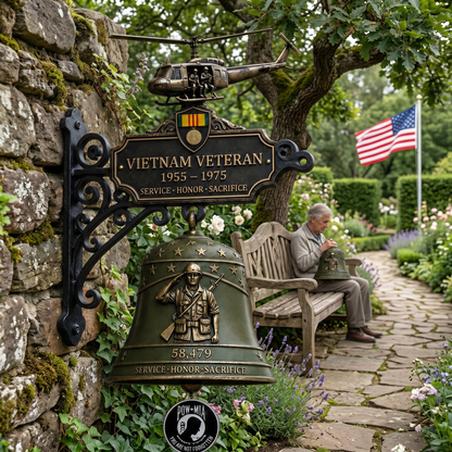 🔔 Last Day Promo: 50% OFF -Vietnam Veteran Tribute Wall Bell