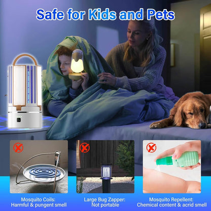 🏕️ 3-in-1 Rechargeable Camping Bug Zapper Light