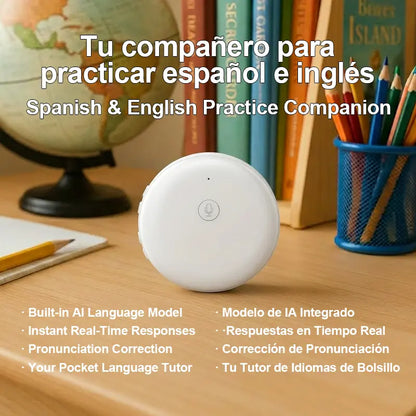 Portable Wireless AI Language Translator Pen - Spanish & English Practice Companion, 165-Language Support, Accent Adaptation for Restaurant Scenarios, Smart Tutor for Electronic Learning,sohochic