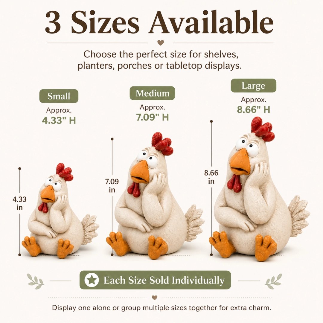 🔥Last Day 49% OFF🐔Daydreaming Chicken Resin Statue
