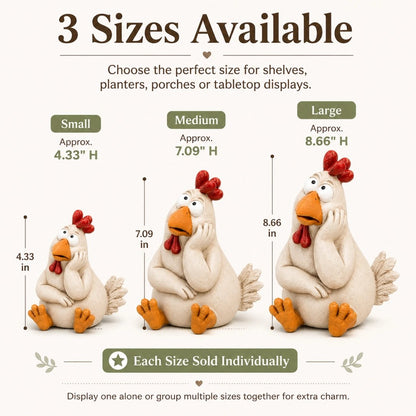 🔥Last Day 49% OFF🐔Daydreaming Chicken Resin Statue