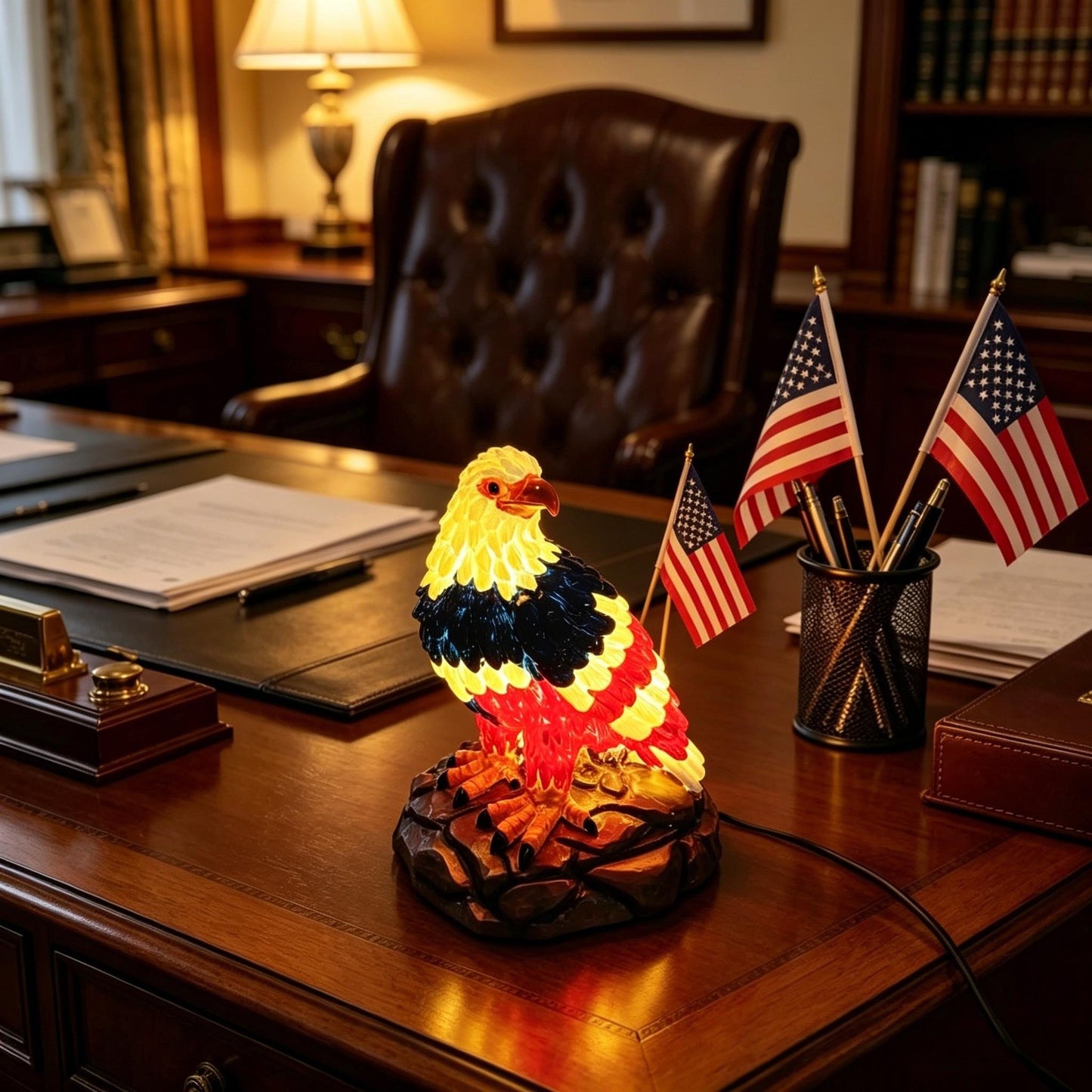 ⚡️Independence Day 49% OFF🦅🌙U.S. 250th Eagle Stained Glass Table Lamp✨