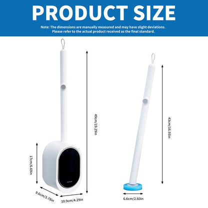 🚽 Disposable Toilet Brush Set with Wall-Mounted Storage Holder