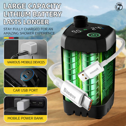 Portable Rechargeable Camping Shower Pump Kit
