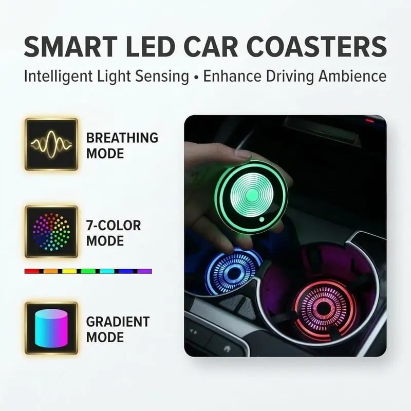 LED Cup Holder Lights for Car