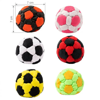 6 Pack 2.75 Inch Plush Soccer Hacky