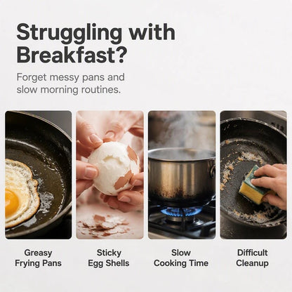 🥳2026 HOT SALE🥳💞50K+ SOLD! 🥗🎁Microwave Egg Poacher——Dual‑cavity, non‑stick & easy clean. Healthier than frying – stock up & save! 🏠✅